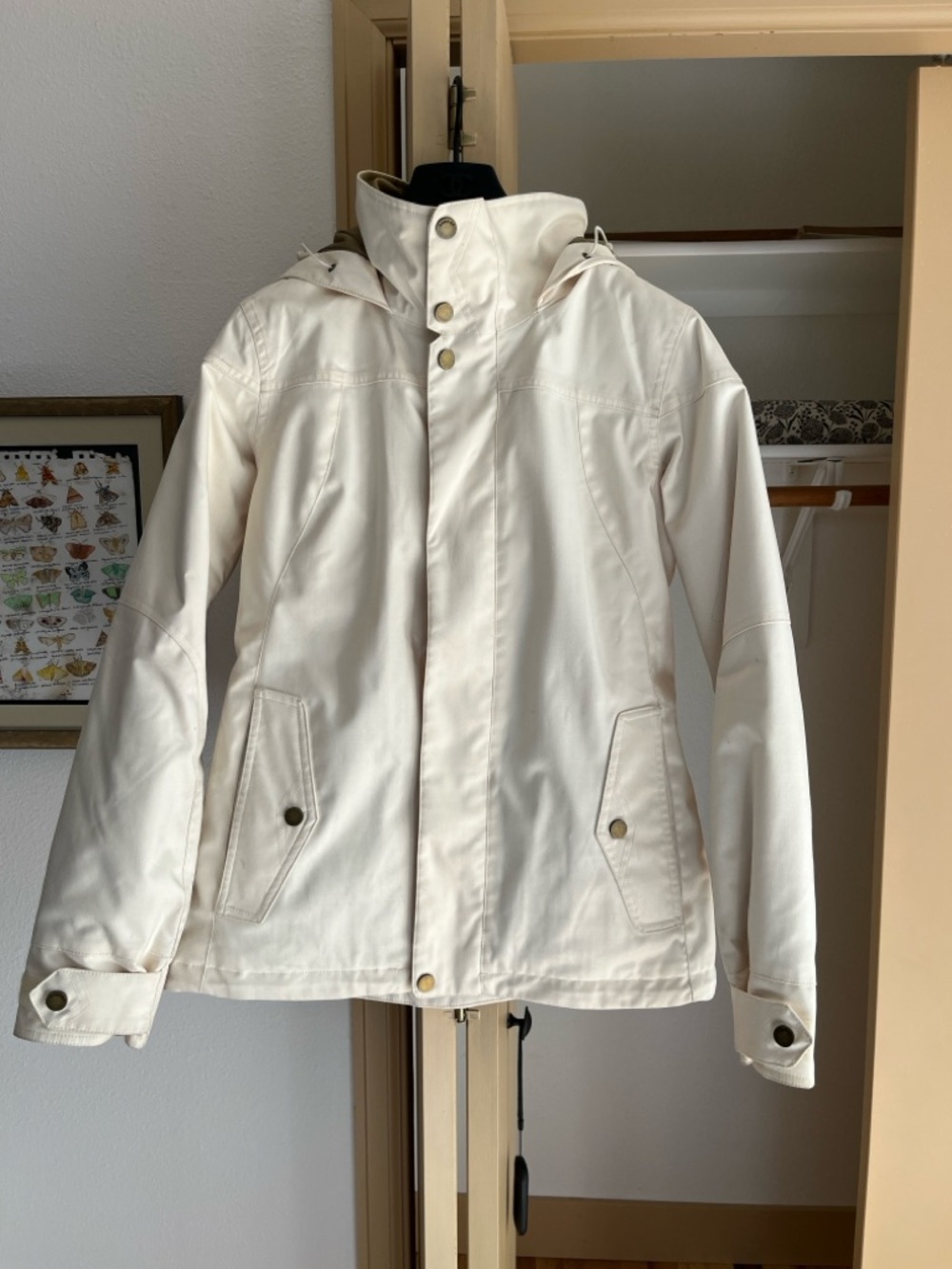 Burton Cream Hooded Shell Jacket